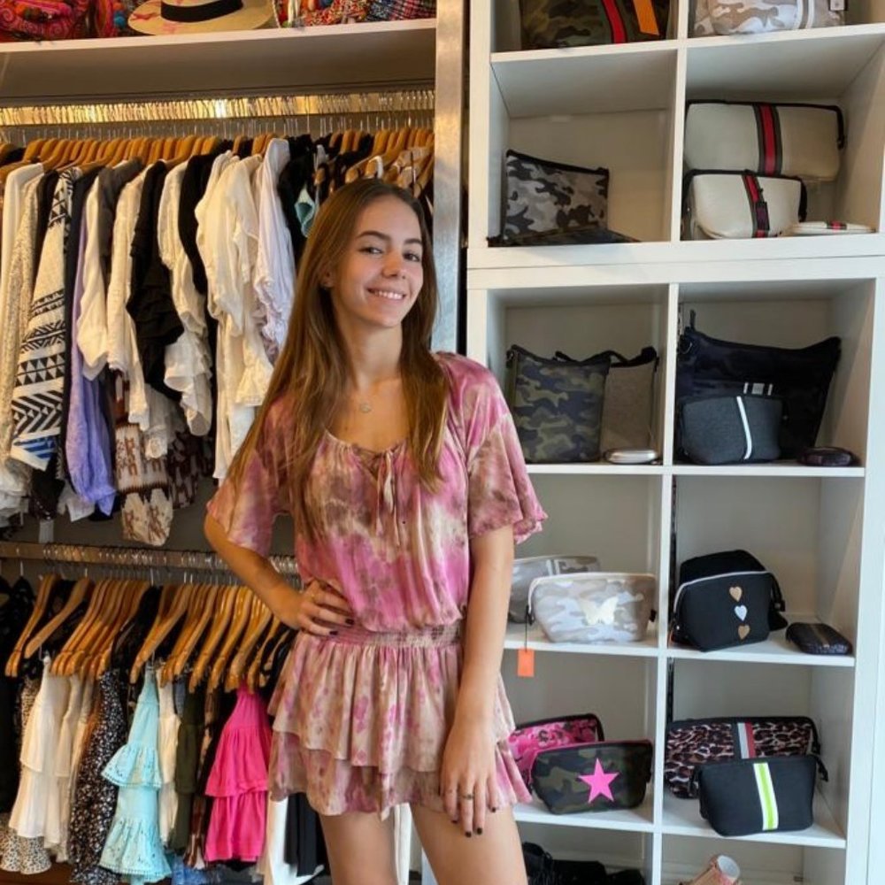 SABZ TIE DYE PINK DRESS
